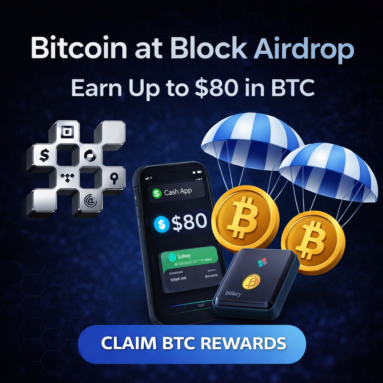 🚀 Bitcoin at Block Airdrop (Cash App Bitcoin Day) – Earn Up to $80 in BTC
